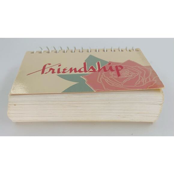 Day By Day Calendar Friendship By Thoughtful 1989 Made in USA White Red Sayings - Picture 4 of 9